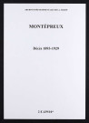 Montépreux. Décès 1893-1929
