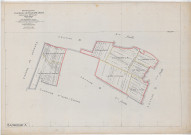 Bazancourt (51043). Section X échelle 1/2500, plan remembré pour 1925, plan régulier (papier).