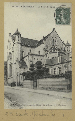 SAINTE-MENEHOULD. La Nouvelle Église / Oberlaender, photographe à Sainte Menehould.
Ste-MenehouldÉdition Oberlaender.[vers 1908]