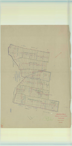 Soudron (51556). Section F 5 échelle 1/5000, plan mis à jour pour 1957 (section F1 1e partie), plan non régulier (papier)