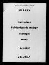 Sillery. Naissances, publications de mariage, mariages, décès 1843-1852