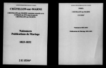 Châtillon-sur-Marne. Naissances, publications de mariage 1823-1832