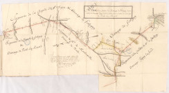 Festigny. Plan des limittes des dixmages de Festigny et des limittes des dixmages d'Igny-Le-Jard, 1767.
