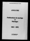 Anglure. Publications de mariage, mariages 1863-1892