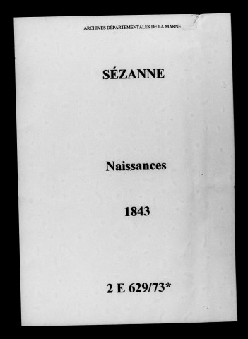 Sézanne. Naissances 1843