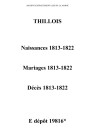 Thillois. Naissances, mariages, décès 1813-1822