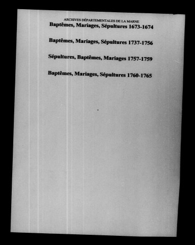 Fèrebrianges. Baptêmes, mariages, sépultures 1626-1765