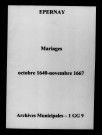 Épernay. Mariages 1640-1667