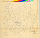 Pierre-Morains (51430). Tableau d'assemblage échelle 1/5000, plan remembré pour 1960, plan régulier (papier)