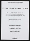 Neuville-sous-Arzillières. Naissances, mariages, décès 1898-1913 (reconstitutions)