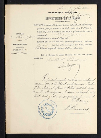 Montépreux. Décès 1893-1929