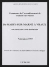 Communes de Mairy-sur-Marne à Vraux de l'arrondissement de Châlons. Naissances 1917