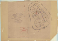 Sainte-Marie-du-Lac-Nuisement (51277). Nuisement-aux-Bois (51408). Tableau d'assemblage échelle 1/10000, plan mis à jour pour 1933, plan non régulier (papier)