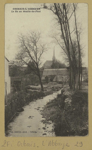 ORBAIS. Le Ru au Moulin-du-Pont / A. Olivier, photographe à Orbais.