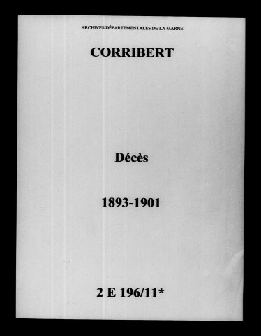 Corribert. Décès 1893-1901