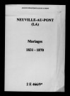 Neuville-au-Pont (La). Mariages 1831-1870