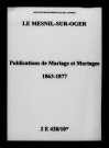 Mesnil-sur-Oger (Le). Publications de mariage, mariages 1863-1877
