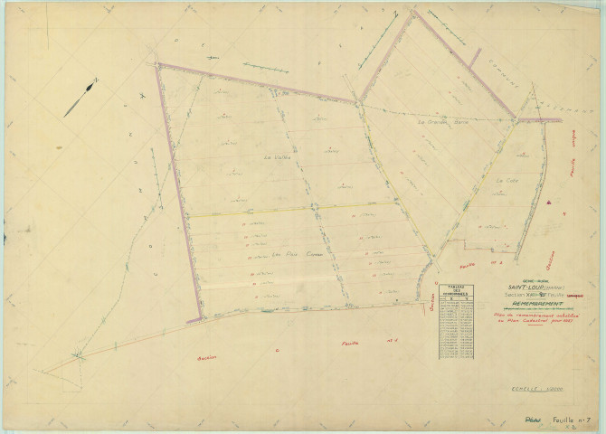 Saint-Martin-d'Ablois (51495). Section X2 échelle 1/2000, plan remembré pour 01/01/1957, régulier avant 20/03/1980 (papier)