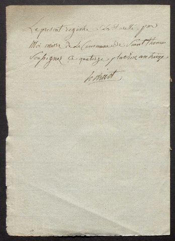 Saint-Thomas-en-Argonne. Publications de mariage an XII-1927