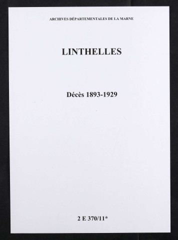 Linthelles. Décès 1893-1929