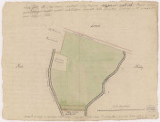 Corribert. Pré du Breuil plan levé par Jean Baptiste Lelouvier arpenteur royal, 4 juin 1791.