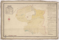 Plan de la première division des bois de l'abbaye de trois fontaines, XVIIIè s.