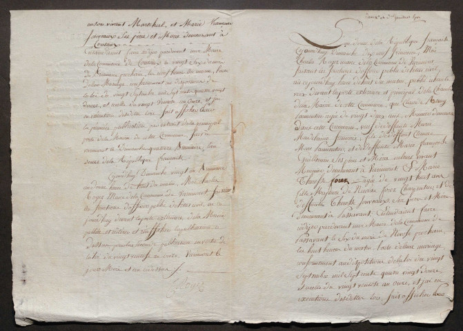 Varimont. Publications de mariage an XII-1927