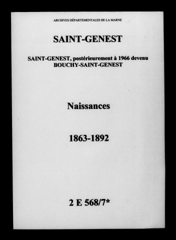 Saint-Genest. Naissances 1863-1892