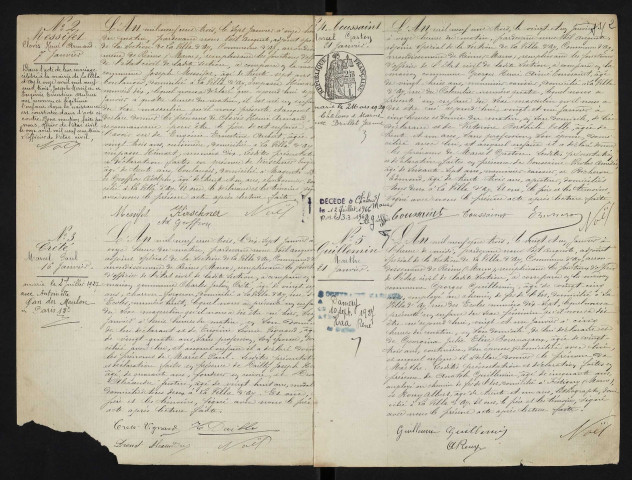 Villa d'Ay (La). Ay. Naissances, décès 1903-1912