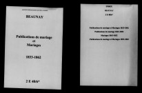 Beaunay. Publications de mariage, mariages 1833-1862