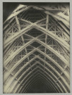 REIMS. Cathédrale de Reims. Charpente de la nef, partie supérieure, vue d'ensemble.