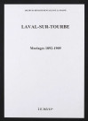 Laval-sur-Tourbe. Mariages 1892-1909