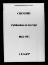 Cheniers. Publications de mariage 1862-1901