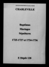 Charleville. Baptêmes, mariages, sépultures 1725-1736