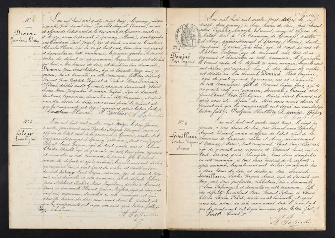 Grauves. Décès 1893-1912