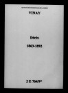 Vinay. Décès 1863-1892