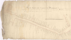 Plan du surplus de la traverse de Montmirail faisant également partie de la grande route n° 6 de Paris à Stasbourg, par Hurault, an 2.