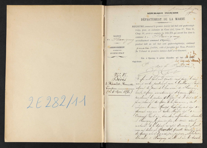 Flavigny. Décès 1893-1900 et 1902-1929. Mariages 1901