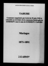 Tahure. Mariages 1871-1891