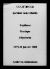 Courtisols. Saint-Martin. Baptêmes, mariages, sépultures 1675-1680