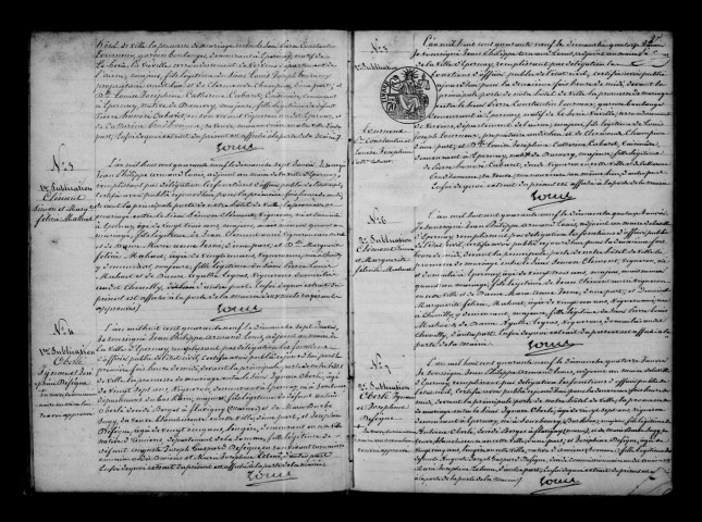 Épernay. Publications de mariage 1849