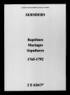 Sermiers. Baptêmes, mariages, sépultures 1765-1792