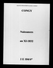 Congy. Naissances an XI-1832