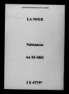 Noue (La). Naissances an XI-1862