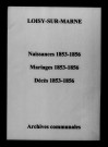 Loisy-sur-Marne. Naissances, mariages, décès 1853-1856