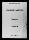 Villers-en-Argonne. Naissances 1793-1870