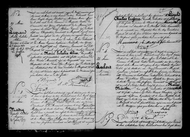 Herpont. Naissances 1871-1891