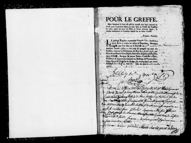 Reims. Saint-André. Baptêmes, mariages, sépultures 1783-1792