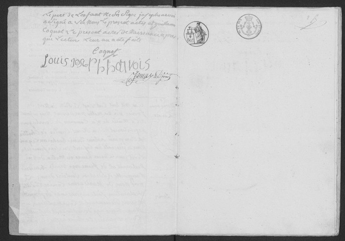 Courtagnon. Naissances, mariages, décès 1820-1822