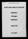 Saint-Hilaire-le-Grand. Baptêmes, mariages, sépultures 1683-1752